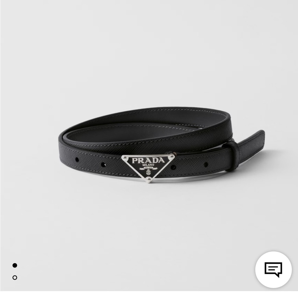 Prada Black Leather Belt